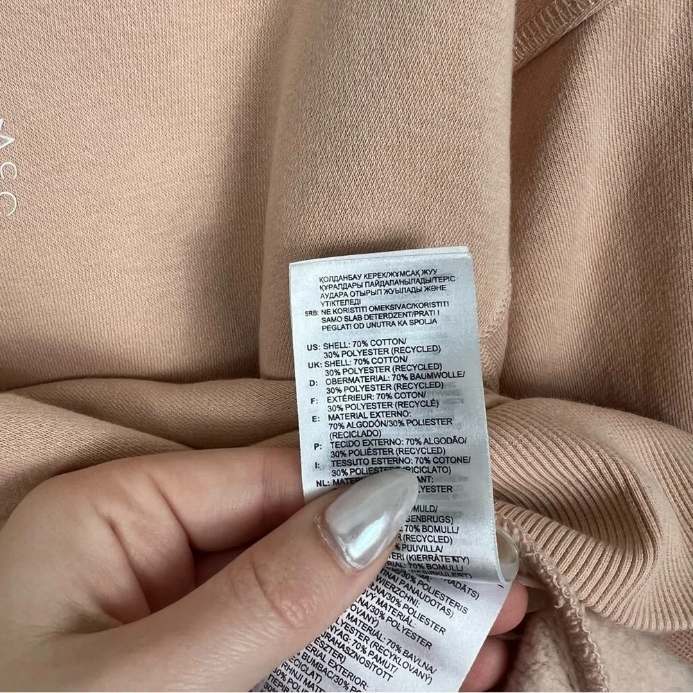 Stella McCartney Adidas Light Pink Cropped Crewneck Sweater Size XS - Picture 6 of 6